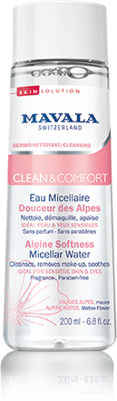 Agua Micelar Suave  de los Alpes — ¡Dermo-limpiadores para tu piel con la suavidad de los productos de los Alpes!