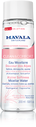 Agua Micelar Suave<br>de los Alpes — ¡Dermo-limpiadores para tu piel con la suavidad de los productos de los Alpes!