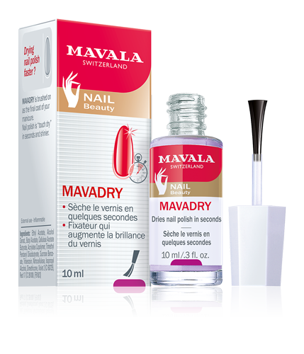 Mavadry — Sèche-vernis. Fixateur qui augmente la brillance du vernis à ongles.